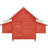  Kokošinjac crveno-bijeli 150 x 96 x 110 cm od masivne jelovine | shoptok.hr