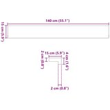  Prozorske klupice 2 kom svijetlosmeđe 140x15x2 cm masivne hrast | shoptok.hr