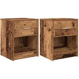 vidaXL Nočne omarice 2 kosa s predalom star les 40x34x50 cm, (5000298593) | Shoptok.si