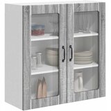  Zidni stakleni ormarić Lucca Siva sonoma 80 x 31 x 80 cm | shoptok.hr