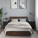  Noćni ormarići 2 kom crni 40x31x50 cm Konstruirano drvo i metal | shoptok.hr