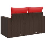  Vrtna sofa s jastucima za 2 osobe, smeđa, poliratan | Eponuda.ba