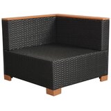  7-dijelna vrtna garnitura od poliratana s jastucima crna | shoptok.hr