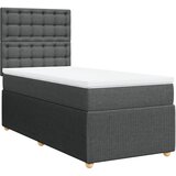 Maison Chic Box spring postelja - Vzmetna postelja z vzmetnico temno siva 90x200 cm blago SL17414, (21894888) | Shoptok.si