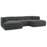 Bobochic Paris Tamno siva kutna garnitura od bouclé tkanine (u obliku slova "U") Zephyr – | shoptok.hr
