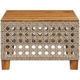  Vrtni stol bež 55 x 55 x 36 cm od poliratana i bagremovog drva | shoptok.hr