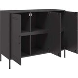 vidaXL Komoda črna 100,5x39x79 cm hladno valjano jeklo | Shoptok.si