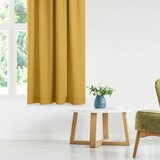  Curtain CARMENA color mustard style classic 10cm tab tops braid 140x300 HOMEDE | shoptok.hr