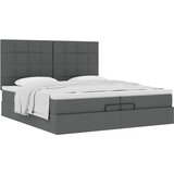  Otomanski okvir kreveta s madracima tamnosivi 200x200cm tkanine | shoptok.hr