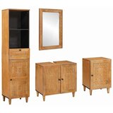 vidaXL Set namještaja za kupaonicu Zidne 4 pcs Smeđa 38 x 33 x 160 cm Cijene