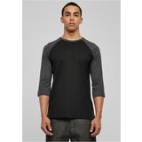 Urban Classics Contrasting 3/4 sleeve raglan t-shirt blk/cha cene