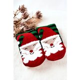 Aura.via Christmas Long Socks Santa Claus Black and Green | shoptok.hr