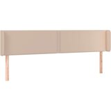  Posteljno vzglavje kapučino 203x16x78/88 cm umetno usnje | Shoptok.si