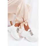 Boto Women's Platform Sneakers With Decorative Lacing White Evalianne | shoptok.hr