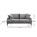 Atelier Del Sofa sofa dvosed papira 2 seater grey | ePonuda.com