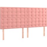  s oprugama i madracem ružičasti 180x200 cm baršunasti | shoptok.hr