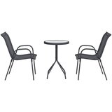 Bistro set za vrt 3 pcs Siva Čelik | Eponuda.com