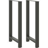  Noge za barsko mizo antracitne barve 2 kosa 60 x (110-111) cm jeklo | Shoptok.si