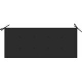  Složiva vrtna klupa s jastukom 128,5 cm od masovne tikovine Crna 120 cm | shoptok.hr
