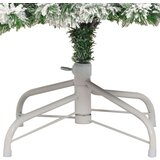 vidaXL Umetno Zložljivo Božično Drevo Zelena in bela 210 cm PVC | Shoptok.si