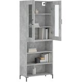  Visoka komoda siva betona 69,5x34x180 cm od konstruiranog drva | shoptok.hr