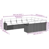  10-dijelni set vrtnih sofa s jastucima crni od poliratana Crna 66 x 62 x 69 cm | shoptok.hr