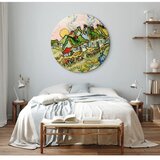  Okrugla slika - Vincent van Gogh – Thatched Cottages in the Sunshine Reminiscence of the North 40x40 | shoptok.hr