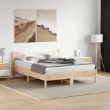 vidaXL Posteljni okvir z vzglavjem 160x200 cm trdna borovina | Shoptok.si