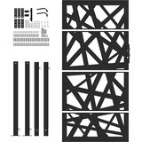 Vrtna vrata crna 100x175 cm čelična svjetlosna dizajna | shoptok.hr