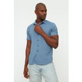 Trendyol Indigo Men's Slim Fit Shirt Collar Epaulette Shirt Cene