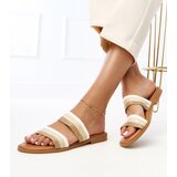 Gemre White women's flip-flops with braided straps Rios | Shoptok.si