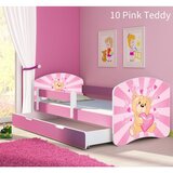 ACMA Dječji krevet s motivom, bočna roza + ladica 140x70 cm - 10 Pink Teddy Bear Cijene
