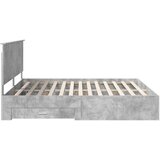  Konstrukcija postelje z vzglavjem Betonsko siva 200 x 200 cm, (5000103264) | Shoptok.si