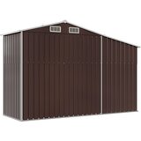  Vrtno spremište smeđe 277 x 93 x 179 cm od pocinčanog čelika | shoptok.hr
