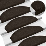  Prostirke za stepenice, samoljepljive, 5 kom, 65x21x4 cm, tamnosmeđe, poluokrugle, velike | shoptok.hr