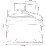  Set posteljine za poplun sivi 220 x 240 cm pamučni | Eponuda.ba