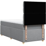  Okvir kreveta s oprugama i madrac svjetlosivi 90x200cm tkanina | shoptok.hr