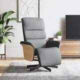  Naslonjač od tkanine s osloncem za noge svjetlosivi | shoptok.hr