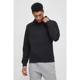 New Balance Bombažen pulover moška, črna barva, s kapuco