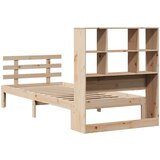 vidaXL Krevet s regalom za knjige bez madraca 100x200 cm borovina | shoptok.hr
