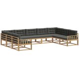  Set vanjskih sofa s jastukom 9 pcs Bijela i antracit | shoptok.hr
