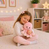  Plišana igračka hobotnica s elastičnim pipcima, ružičasta, 50 cm | shoptok.hr