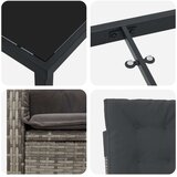 vidaXL 5 Delni Vrtni Jedilni Set z Blazinami Sivi Poli Ratan | Shoptok.si