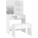  The Living Store Komplet toaletnih mizic z LED lučkami bel visok sijaj - Komplet LED Toaletnih Mizic, (21500195) | Shoptok.si