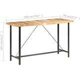  Barski stol 180 x 70 x 107 cm od grubog drva manga | Eponuda.ba