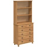 vidaXL Hutch “ASKIM” medena rjava 91x40x199,5 cm trdi les bor, Hutch , ASKIM, 91x30x104 cm trdi les bor, Komoda , 91x40x95,5 cm trdi les bor | Shoptok.si