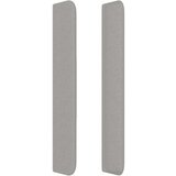  Vzglavje z ušesi svetlo sivo 203x16x118/128 cm blago, (20739805) | Shoptok.si