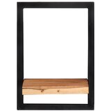  Zidne police 2 kom 25 x 25 x 35 cm masivni bagrem i čelik | shoptok.hr