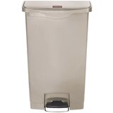 Rubbermaid Zbiralnik odpadkov s pedalom SLIM JIM®, prostornina 68 l, ŠxVxG 322 x 803 x 500 mm, bež | Shoptok.si