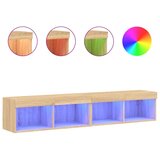 vidaXL TV ormarići s LED svjetlima 2 kom boja hrasta 80x30x30 cm Cijene